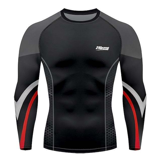 Sports & Outdoors Running, Jogging & Walking | 21Grams Mens Long Sleeve Compression Shirt Running Shirt Top Athletic Athleisure 