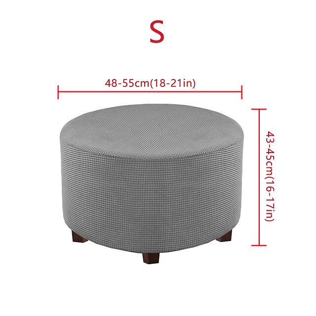 Ottoman Slipcovers Round Footrest Sofa Slipcovers Footstool Protector ...
