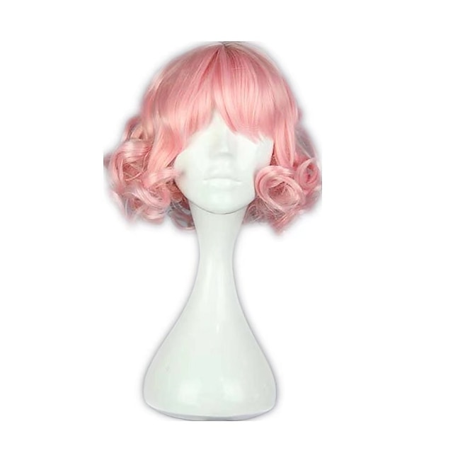  Kadiya cosplay paruka krátká kudrnatá barevná lolita zip cosplay párty vlasy Halloween paruky