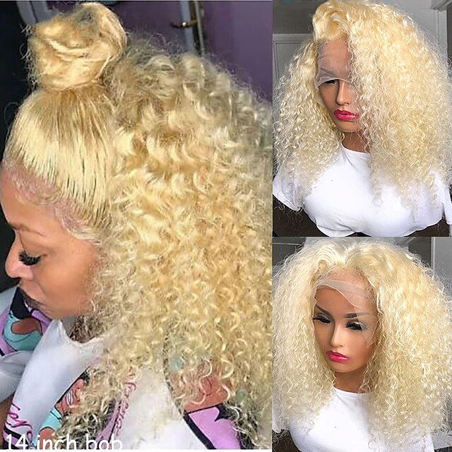 

150% 180% 13x4 Lace 613 Loose Curl Human Hair Wig For Black Women Pixie Cut Short Human Hair Wigs Pre Plucked Transparent Lace Wig