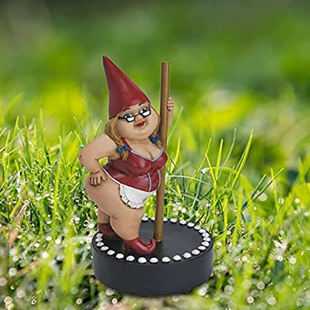 Home & Garden Home Decor | Dancing Girl Dwarf Ornaments Home Garden Ornaments Dwarf Resin Crafts Cartoon Statue - OW69809