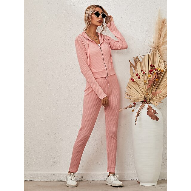 Sports & Outdoors Running, Jogging & Walking | Womens 2 Piece Full Zip Tracksuit Sweatsuit Athletic Athleisure 2pcs Long Sleeve 