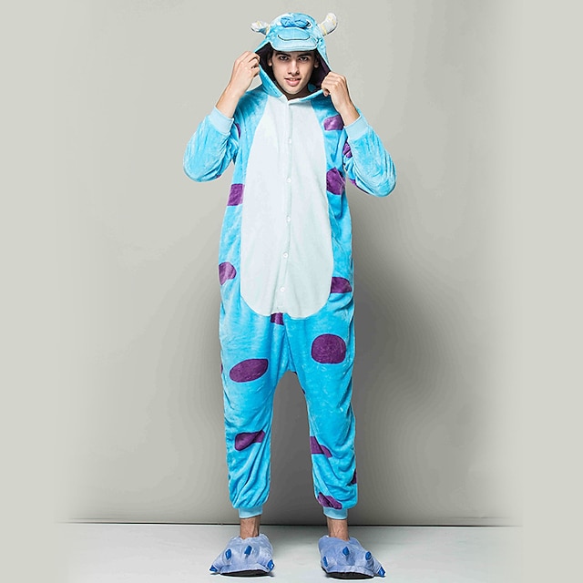 Toys & Hobbies Cosplay & Costumes | Adults Kigurumi Pajamas Mike and Sully Onesie Pajamas Adults Couples Monster Housecoat Costu