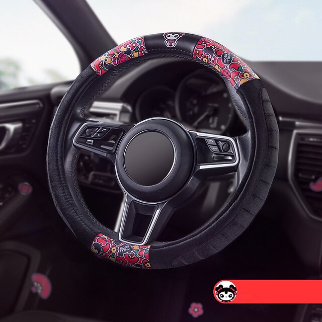 Consumer Electronics Automotive | Leather Steering Wheel Cover Colourful Style Cute Universal Car Steering Wheel Protector Anti-