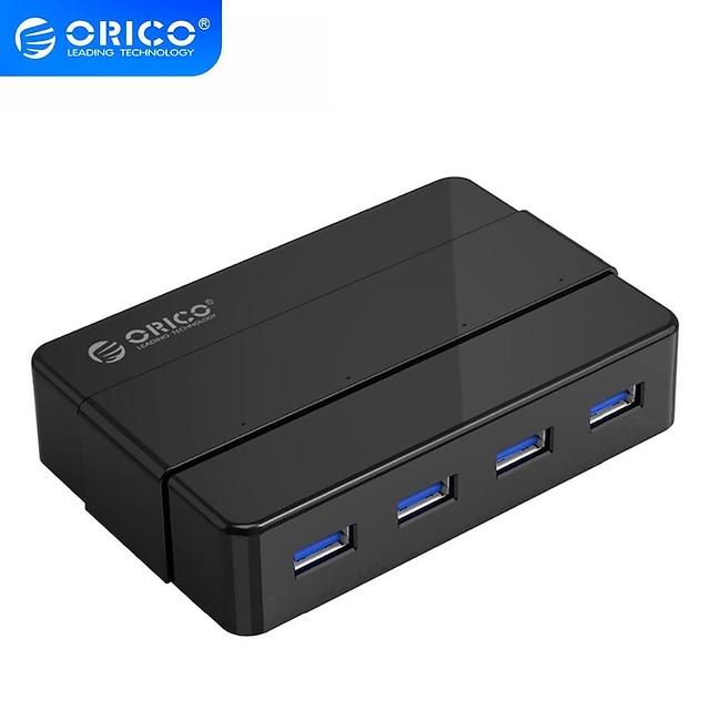  ORICO USB 3.0 Naven 4 ports High-Speed LED-indicator USB-hub met USB 3.0 12V / 2A DC Stroomvoorziening Voor