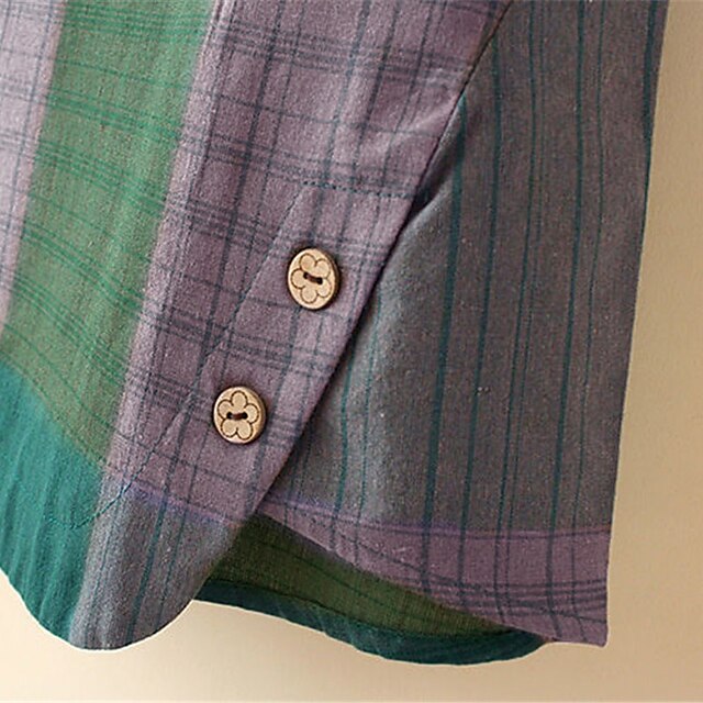 Women's Pajamas Sets Nighty 1 set Grid / Plaid Simple Comfort Home ...
