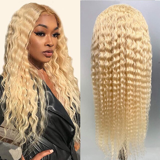 

150 1361 T Part Lace Wigs Human Hair Deep Wave 613 Honey Lace Human Hair Wigs Pre Plucked Remy Hair With Baby Hair For Women
