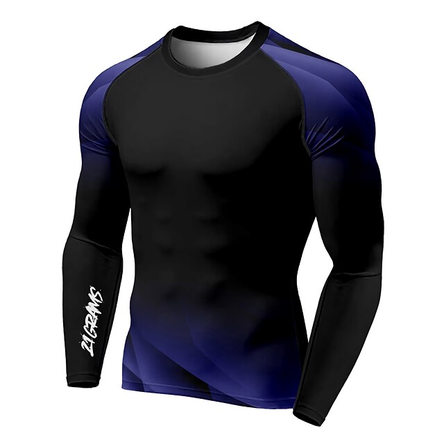 Men's Compression Shirt Running Shirt 3D Print Long Sleeve Base Layer