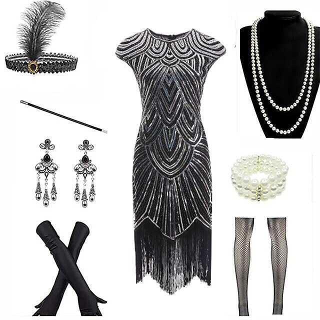 Roaring 20s 1920s 1930s The Great Gatsby Prom Dress Flapper Dress Dress ...