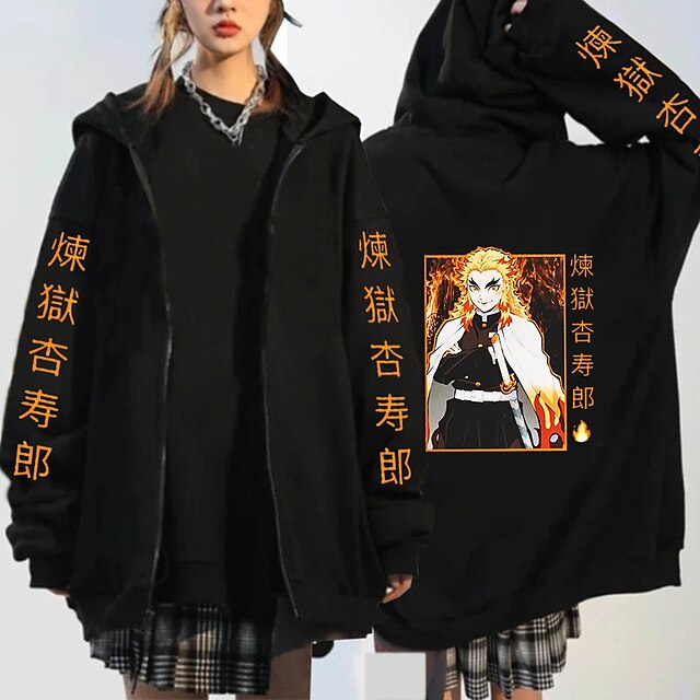 Toys & Hobbies Cosplay & Costumes | Inspired by Demon Slayer Rengoku Kyoujurou Anime Cartoon 100% Polyester Print Harajuku Graph