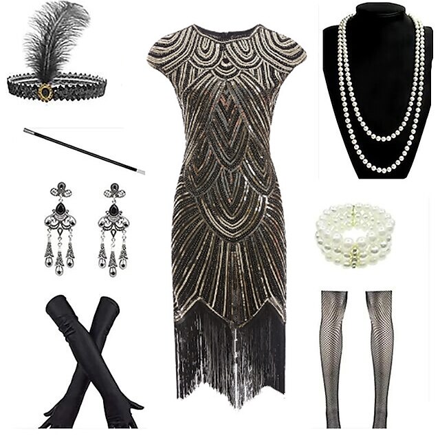 Roaring 20s 1920s 1930s The Great Gatsby Prom Dress Flapper Dress Dress ...