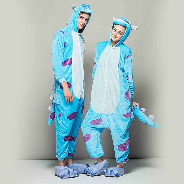  Volwassenen kigurumi pyjama mike en sully onesie pyjama volwassenen koppels monster housecoat kostuum cartoon pyjama nachtkleding voor vrouwen mannen