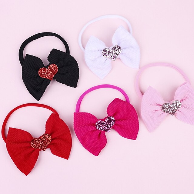 Baby & Kids Kids Accessories | 6 Pieces Kids Girls Active / Sweet Outdoor / Festival Heart Bow Hair Accessories White / Black / 