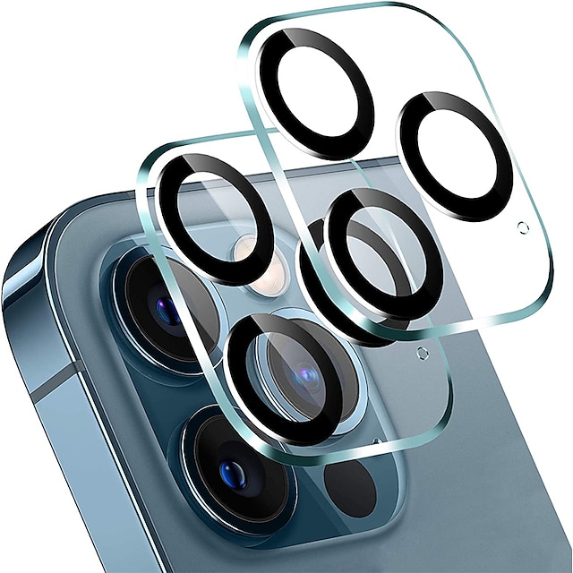  [2-pack] Kameralinsskydd Till Apple iPhone 15 Pro Max Plus iPhone 14 Pro Max iPhone 13 iPhone 12 iPhone 11 Härdat Glas 9 H-hårdhet Högupplöst (HD) Reptålig