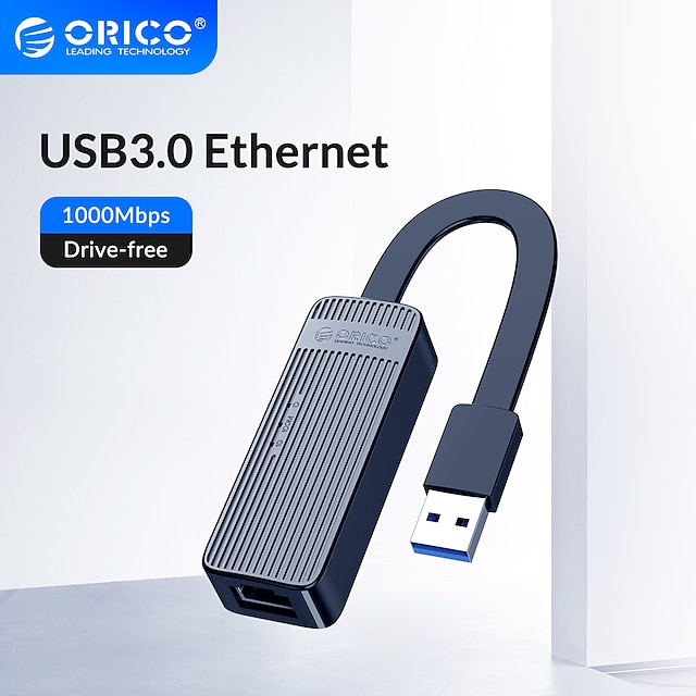 Inateck 3-Port USB 3.0 Hub RJ45 Ethernet Hub Converter LAN Wired Network Adapter 