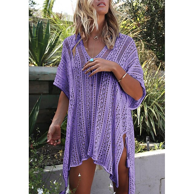 Women's Summer Dress Oversized Crochet Party Vacation Casual Short ...