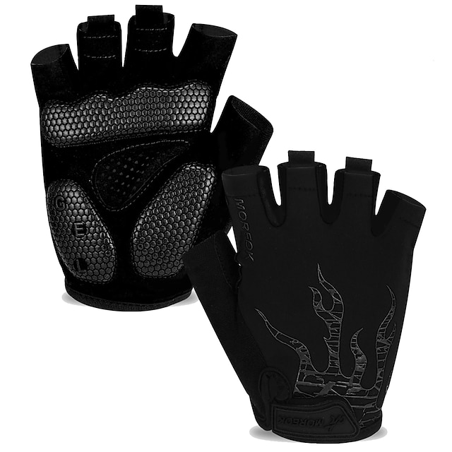 Bike Gloves Cycling Gloves Fingerless Gloves Half Finger Anti-Shake ...