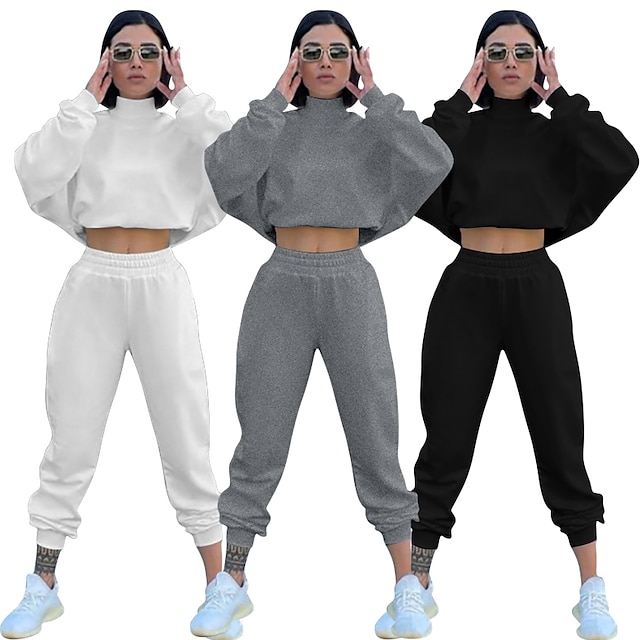 Sports & Outdoors Running, Jogging & Walking | Womens Tracksuit Jogging Suit 2 Piece Street Casual 2 Pieces Winter Long Sleeve B