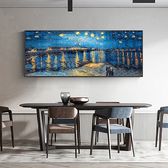 Home & Garden Wall Art | Oil Painting Handmade Hand Painted Wall Art Abstract Art Van Goghs Starry Sky Home Decoration Decor Str