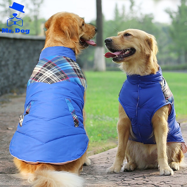 XL, Darkblue This Style Run Small, pls Choose Size Larger. Suitable Toy Breeds, Toy Poodle, Shih Tzu Dog Jackets Waterproof Coats Dogs Windproof Cold Weather Coats Hoodies Dog Coat Vest Winter Small Puppy Dog Clothes