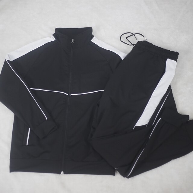 Sports & Outdoors Running, Jogging & Walking | Mens 2 Piece Full Zip Tracksuit Sweatsuit Athletic Athleisure 2pcs Winter Long Sl