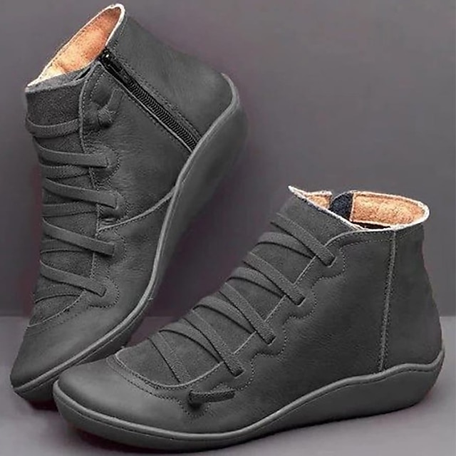 Women's Boots Plus Size Barefoot shoes Booties Ankle Boots Daily Solid ...