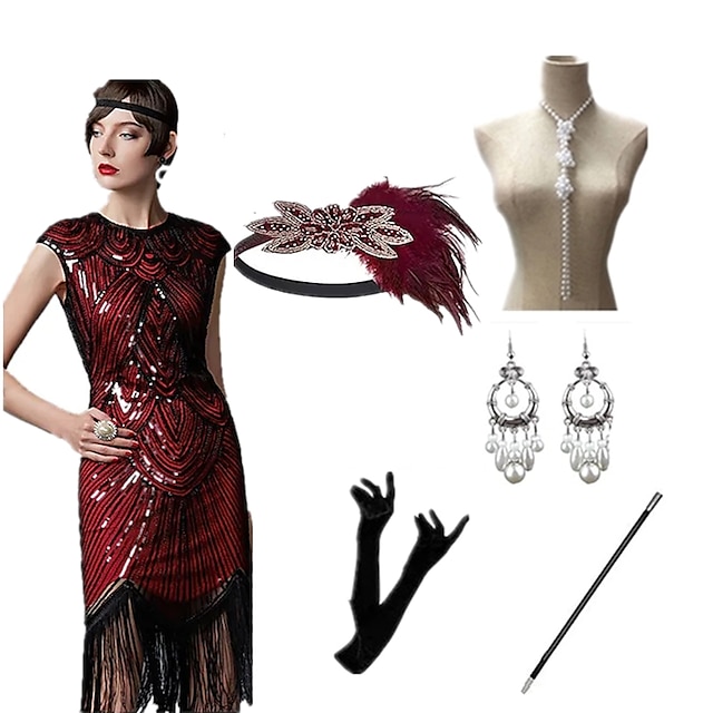 The Great Gatsby Roaring 20s 1920s Cocktail Dress Vintage Dress Flapper ...