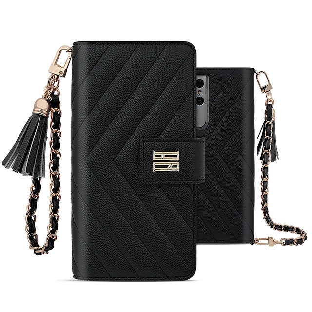  Phone Case For iPhone 15 Pro Max Plus iPhone 14 13 12 Pro Max Plus Wallet Case Zipper with Wrist Strap Card Slot Genuine Leather