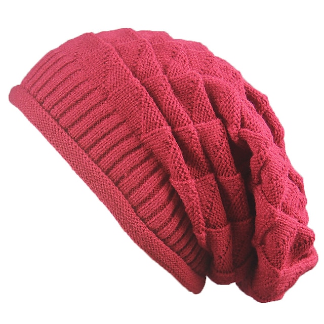  Pentru femei Pălărie Beanie / Slouchy Portabil Rezistent la Vânt Confort În aer liber Casă Stradă Tricotat Culoare pură