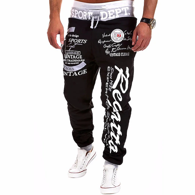 Jogginghose Herren Baggy - Baumwolle Sweatpants Mit Taschen