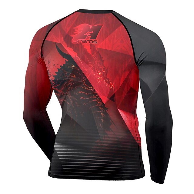 Sports & Outdoors Running, Jogging & Walking | 21Grams® Mens Long Sleeve Compression Shirt Running Shirt Top Athletic Athleisure