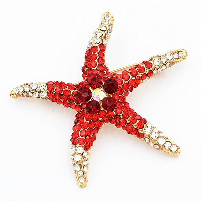 Shoes & Bags Fashion Accessories | Womens Brooches Classic Starfish Stylish Artistic Brooch Jewelry Purple Black Silver For Wedd