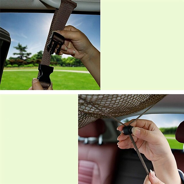 Car Ceiling Cargo Net Van Ceiling Storage Pocket Net with Adjustable