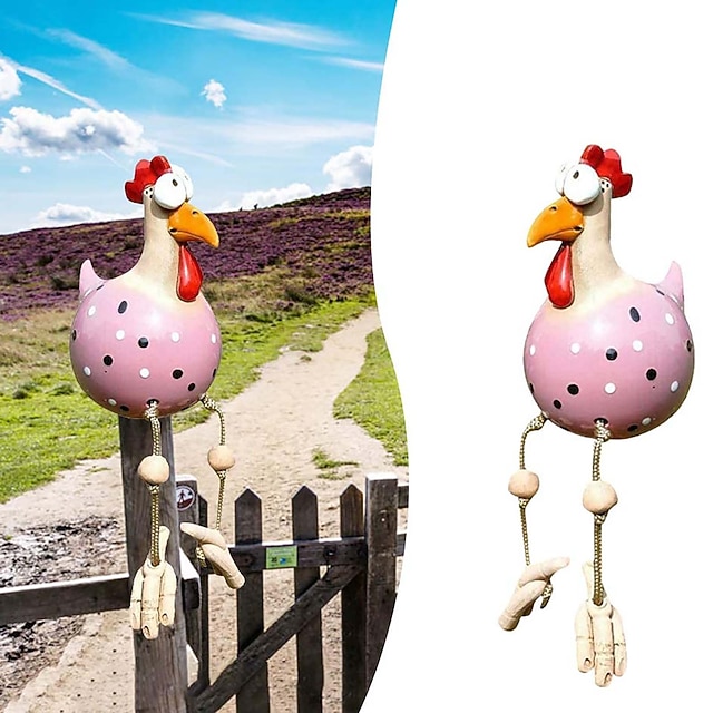 12x Weiße Hühner Figuren - Miniatur Garten Deko Hennen Und Eier