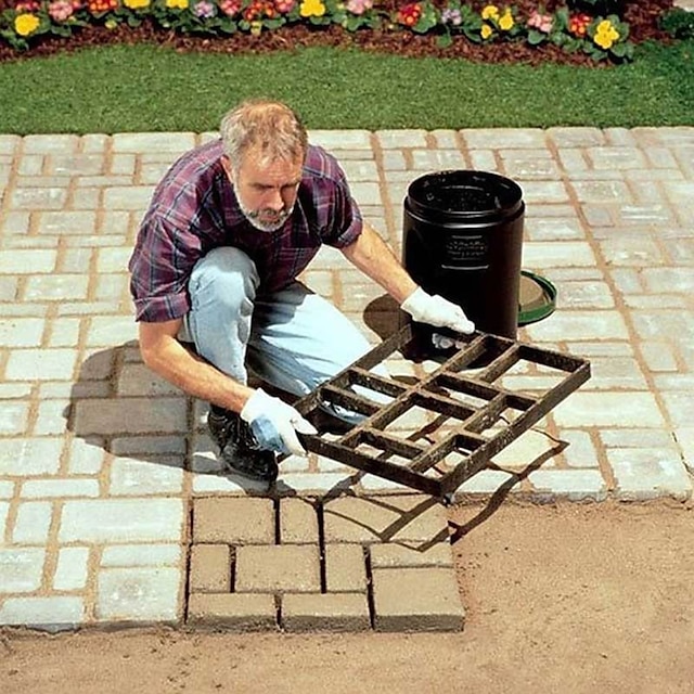 DIY Pathway Stone Concrete Mold Manual Paving Cement Brick Moulds for Garden 