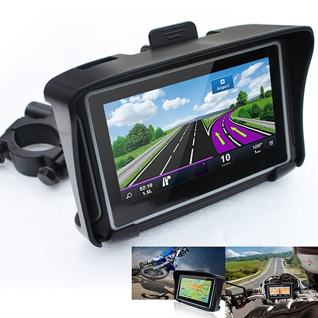  4,3 Zoll wasserdicht ipx7 Motorrad GPS Navigation Moto Navigator mit FM Bluetooth 8G Flash Prolech Auto GPS Tracker Win CE Unterstützung A2dP Kopfhörer + kostenlose Karte