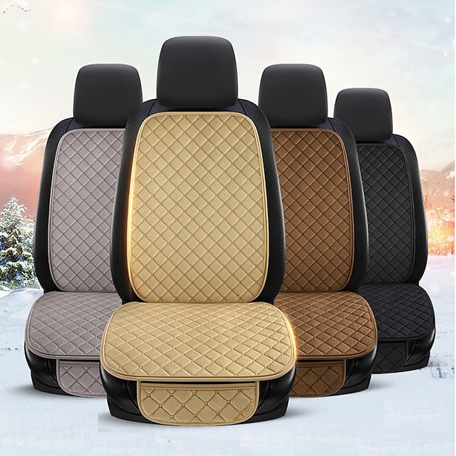  Seat Cover for Car 1 Pack Car Front Seat Protector Backrest Universal Seat Cushion for Most Cars Vehicles SUVs and More Soft Comfort Car Interior Accessories for Men Women Four Seasons