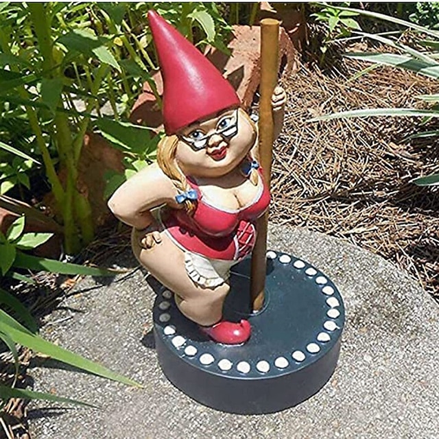 Home & Garden Home Decor | Dancing Girl Dwarf Ornaments Home Garden Ornaments Dwarf Resin Crafts Cartoon Statue - OW69809