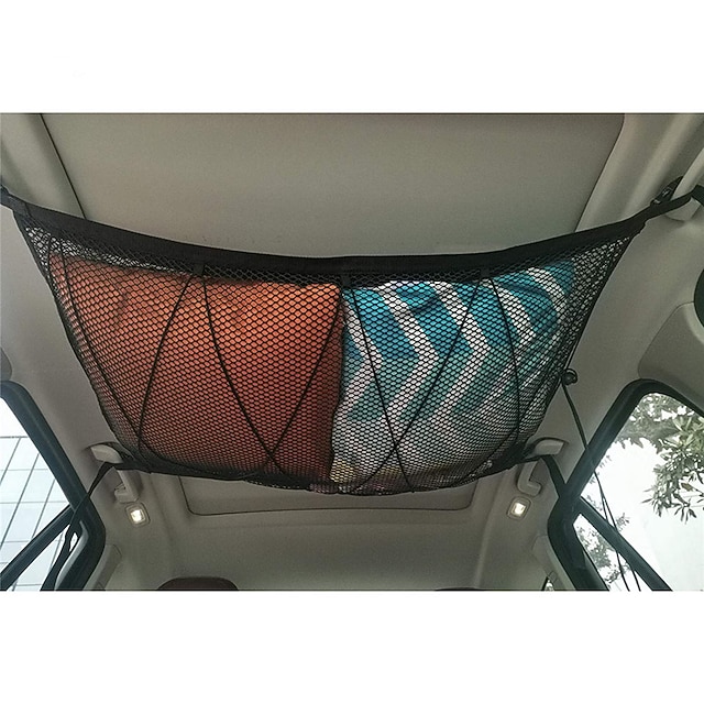 Car Ceiling Cargo Net Van Ceiling Storage Pocket Net with Adjustable