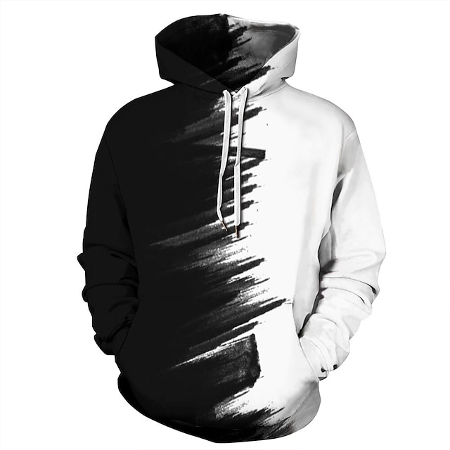  Homens splicing Pintura a Tinta Moletom Moletons Moletom Manga Longa Moletom com capuz Roupa de rua Impressão 3D QYXH031 QYXH032 Designer