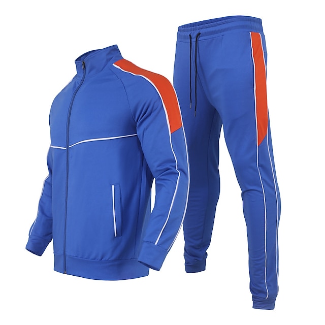 Sports & Outdoors Running, Jogging & Walking | Mens 2 Piece Full Zip Tracksuit Sweatsuit Athletic Athleisure 2pcs Winter Long Sl