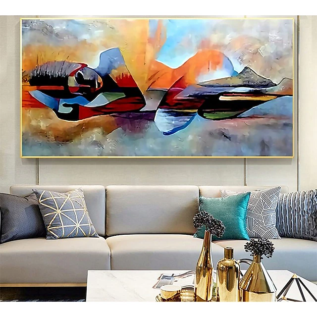 Oil Painting Handmade Hand Painted Wall Art Abstract Woman Portrait Home Decoration Décor Rolled Canvas No Frame Unstretched 11