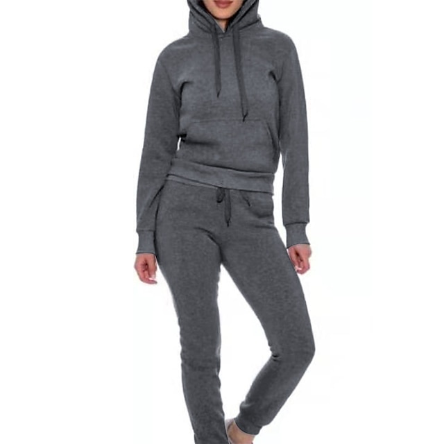 Sports & Outdoors Running, Jogging & Walking | Womens 2 Piece Tracksuit Sweatsuit Casual Athleisure 2pcs Winter Long Sleeve Ther