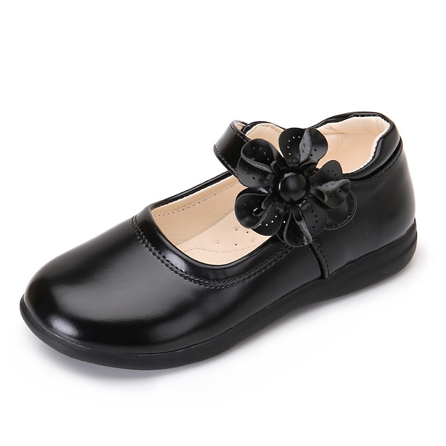  Fete Pantofi Flați Încălțăminte școlară Piele Rezistent la Apă Încălțăminte școlară Copii mari (7 ani +) Copii mici (4-7 ani) Zilnic Bal Exterior Interior Flori Negru Roz Vișiniu Toamnă Primăvară