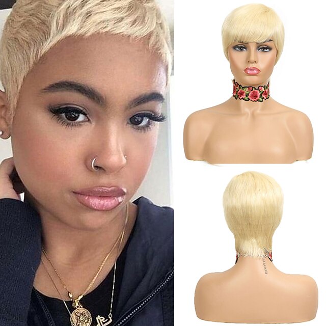 

150 134 Lace Brazilian Remy Short Bob Human Hair Wigs For Black Women Blonde Wigs Human Hair 613 Ombre Short Straight Human Hair Wigs