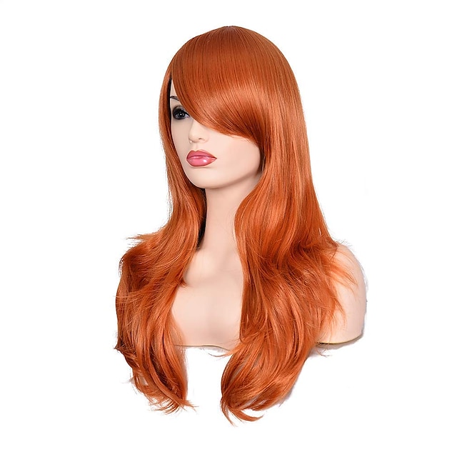 Beauty & Hair Wigs & Hair Pieces | Synthetic Wig Body Wave Side Part Wig Long Red Synthetic Hair Womens Cosplay Party Fashion Bl