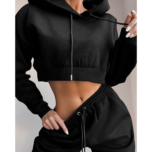 Sports & Outdoors Running, Jogging & Walking | Womens Side Pockets Tracksuit Sweatsuit Jogging Suit Street Casual Winter Long Sl