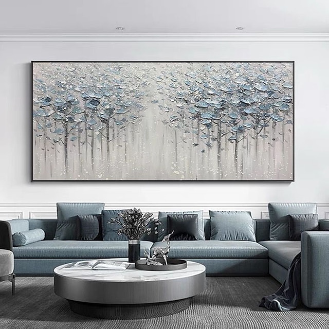  pictură în ulei pictată manual artă de perete moderntextură abstractă cuțit floare decorarea casei decor cadru întins gata de agățat