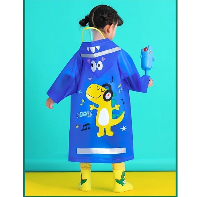 Baby & Kids Girls Clothing | Kids Unisex Raincoat Long Sleeve Vibrant yellow dinosaur (send storage bag) Sakura pink giraffe (fr