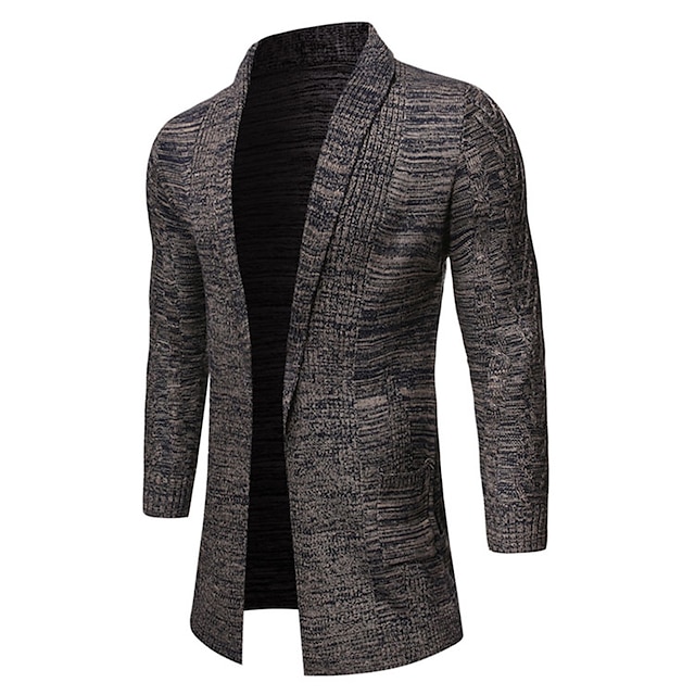 Men's Sweater Cardigan Knit Knitted Solid Color Deep V Stylish Daily ...